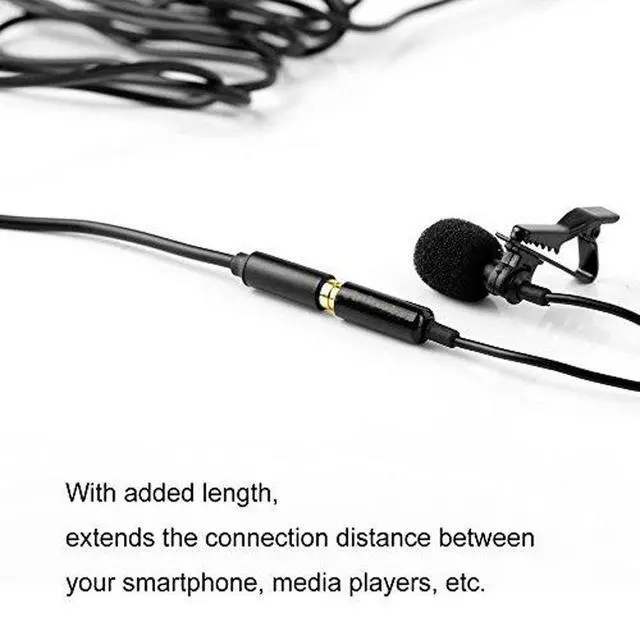 Alt view image 4 of 7 - 2m Lapel Mic with Extension Cord Clip-On Condenser Microphone for Classroom, Lectures, Guided Tours & Interviews, Compact & Lightweight