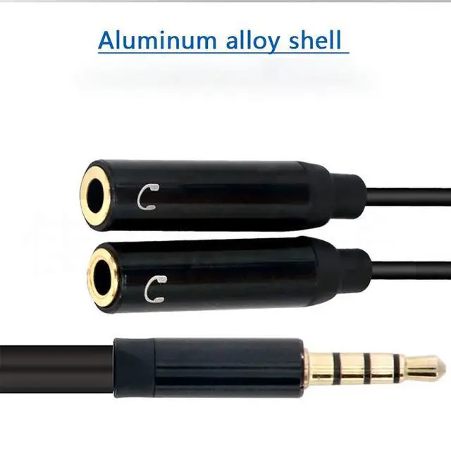 Alt view image 2 of 4 - GAZ-CB48 3.5mm Stereo Y-Splitter Cable Male to Dual Female, 3.5mm TRS Audio Adapter for Headphones/Microphones
