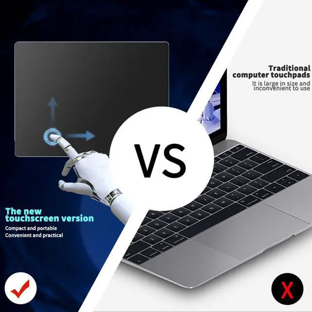 Alt view image 5 of 5 - Wired USB Trackpad for Windows 7/10 Laptops/Desktops Multi-Touch Navigation, Plug-and-Play, Slim Aluminum Portable Touchpad Mouse - white