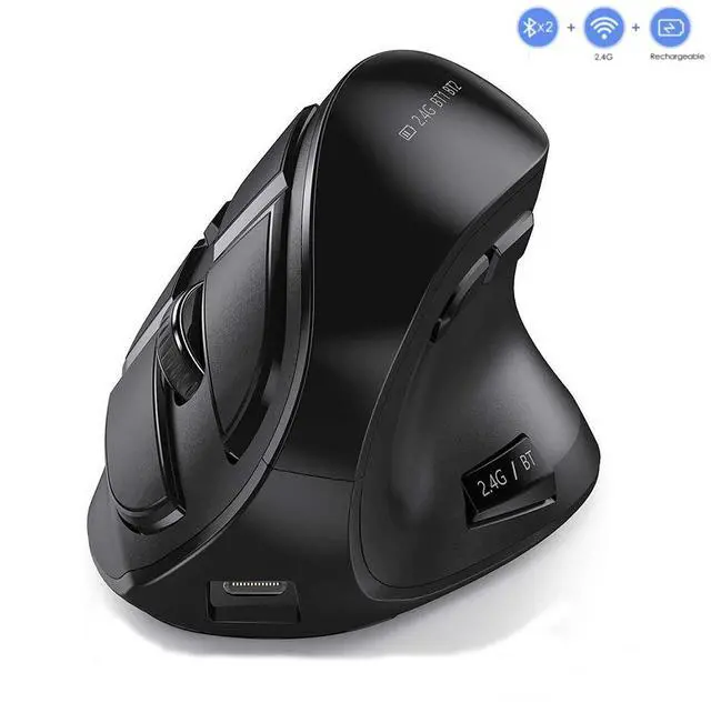 Main image of 2.4G Rechargeable Ergonomic Vertical Wireless Mouse for Laptop / Desktop / Office - black