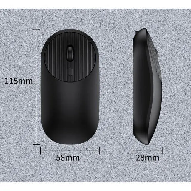 Alt view image 7 of 7 - 2.4G + Bluetooth Foldable Keyboard and Mouse Set Ultra-Portable Rechargeable Combo for Multi-Device Office/Travel - black