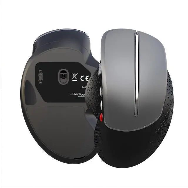 Alt view image 2 of 7 - Ergonomic Vertical 2.4GHz Wireless Mouse Reduce Wrist Strain with Natural Handshake Grip, Adjustable DPI for Precision Control