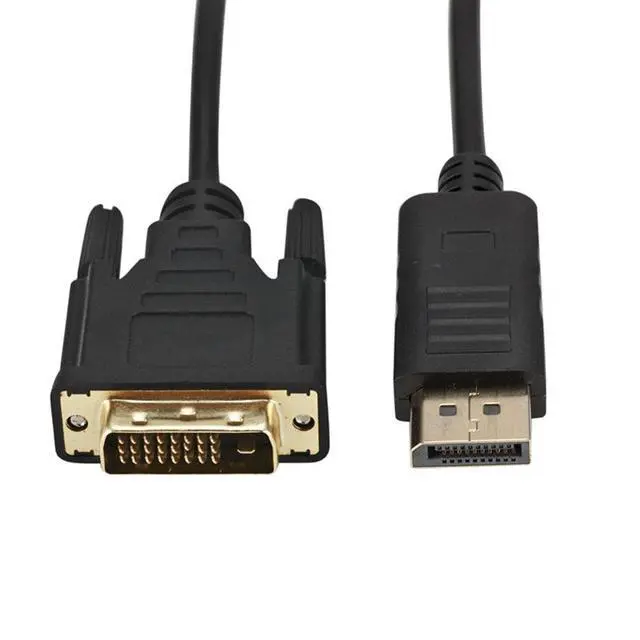 Alt view image 4 of 7 - DP to DVI Adapter Cable 1.8m DisplayPort Male to DVI-D 24+1 Male, 1080p Video Converter for Computer/Projector/Monitor