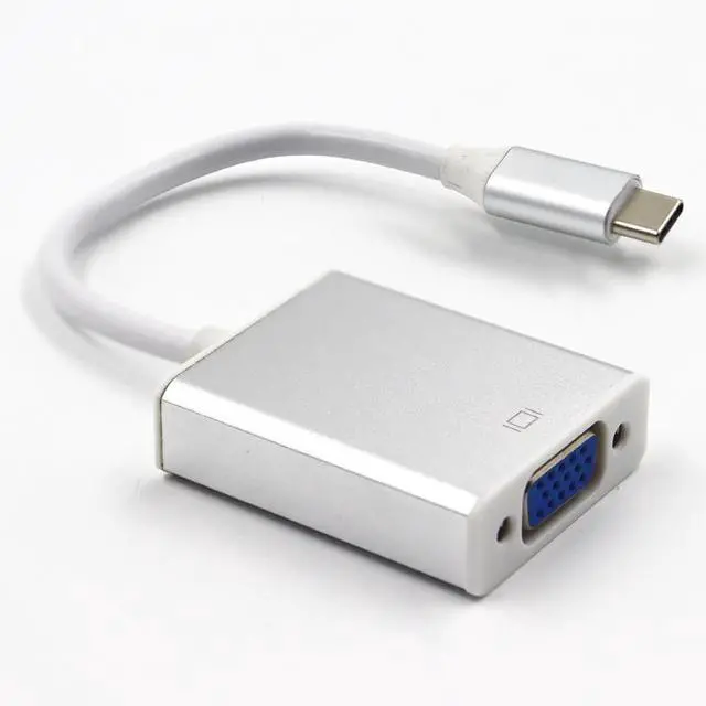 Main image of USB 3.1 Type-C to VGA Adapter Cable 1080p HD Video Converter, Plug-and-Play, for Laptop/PC to Monitor/Projector