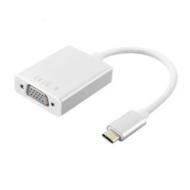 Alt view image 4 of 5 - USB 3.1 Type-C to VGA Adapter Cable 1080p HD Video Converter, Plug-and-Play, for Laptop/PC to Monitor/Projector
