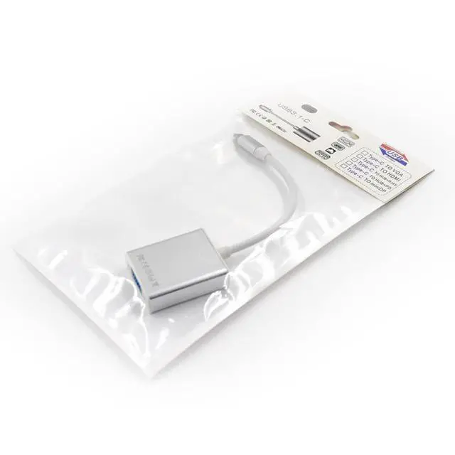 Alt view image 5 of 5 - USB 3.1 Type-C to VGA Adapter Cable 1080p HD Video Converter, Plug-and-Play, for Laptop/PC to Monitor/Projector