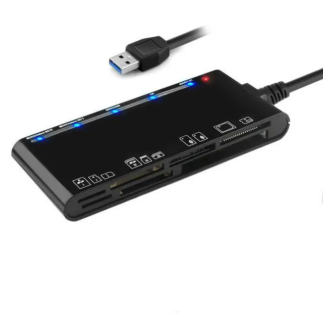 Alt view image 2 of 5 - USB 3.0 7-in-1 Card Reader Supports CF / XD / MS / SD / TF / M2 Memory Cards, 5Gbps High-Speed Data Transfer, Plug-and-Play for PC/Laptop