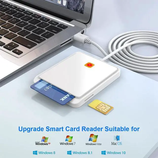 Alt view image 6 of 6 - Multi-Function Smart Card Reader Supports SIM / CAC / ID / IC Bank Cards, Tax Declaration & Memory Card Reader, Multi-OS Compatible