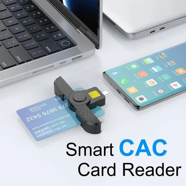 Alt view image 3 of 5 - Type-C eSIM Card Writer & Smart Card Reader Supports 5ber / eSTK, SIM / ID / IC / Bank / Tax Cards, Multi-OS Compatible - black