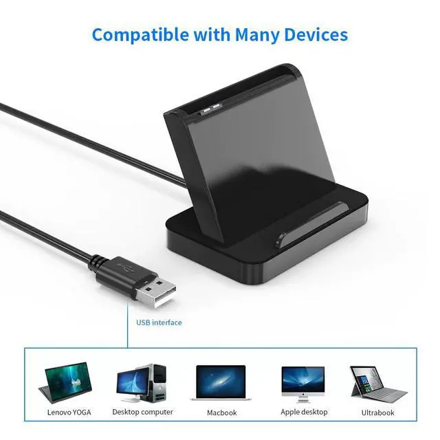 Alt view image 4 of 7 - Smart CAC Card Reader with Phone Stand USB 2.0 for SIM / IC / ATM / ID / Tax Declaration, Multi-OS Smart Chip Card Reader