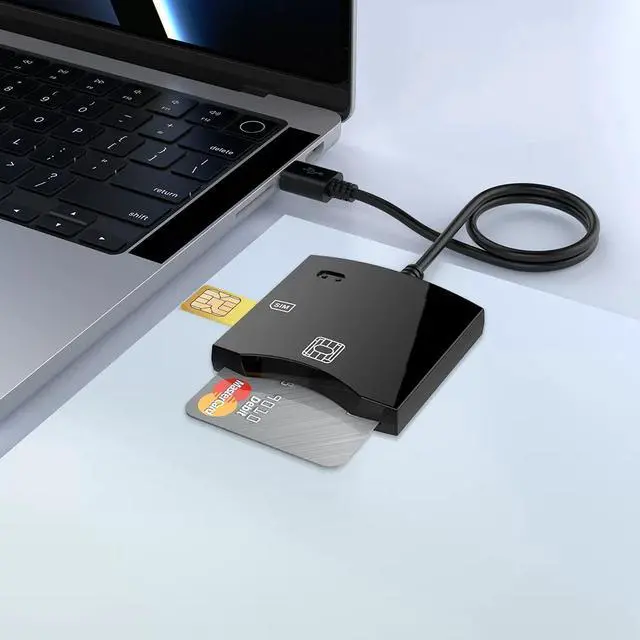 Alt view image 6 of 7 - USB Smart Card Reader Supports CAC / Bank / ATM / Tax / IC / SIM / ID Cards, Plug-and-Play for Windows, Mac, Linux