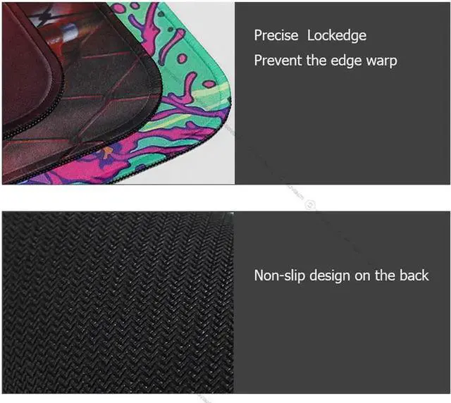 Alt view image 4 of 6 - Gamer Mousepad Keyboards Mat Locking Edge Mouse Pad Gaming Large Mouse Pad Mats for PC