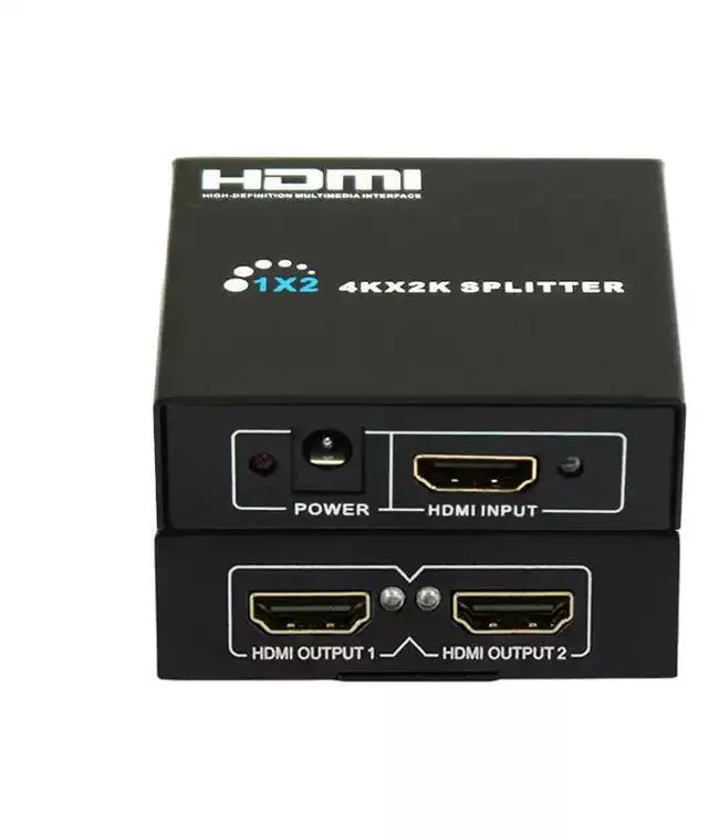 Alt view image 4 of 5 - 4K x 2K HDMI 1x2 Splitter 1 Input 2 Output High-Speed Video Duplicator, Supports 3D, Audio Sync, for Gaming Console / PC / Blu-ray