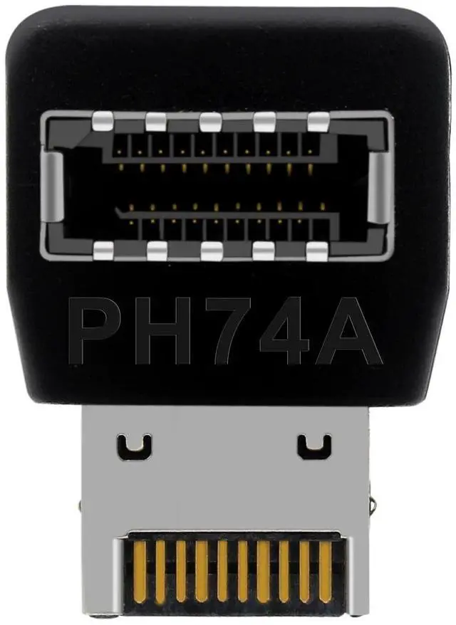 Main image of Motherboard USB 3.1 Type-E 90-Degree Angled Adapter Type-C Front Panel Connector with Housing, Solves Cable Clearance Issues in ITX/Mini PCs - PH74A