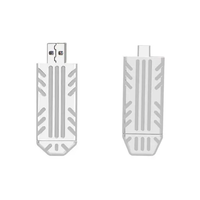 Alt view image 4 of 4 - USB 3.1 Gen2 M.2 NVMe SSD Enclosure JMS583 Bridge Chip, 10Gbps Transfer, Type-C & Type-A Dual Interface, Plug-and-Play