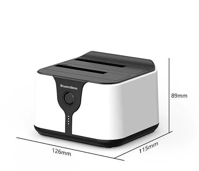 Alt view image 6 of 6 - Dual-Bay 2.5"/3.5" SATA HDD/SSD Docking Station USB 3.0, Offline Clone/Backup Duplicator, for Desktop/Laptop External Storage