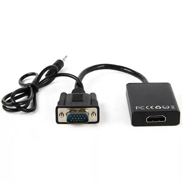 Alt view image 6 of 7 - VGA to HDMI Adapter with USB Audio & Power Male VGA to Female HDMI Converter, 1080p Video + Audio Sync, for PC/Laptop to HDTV/Projector - 25cm