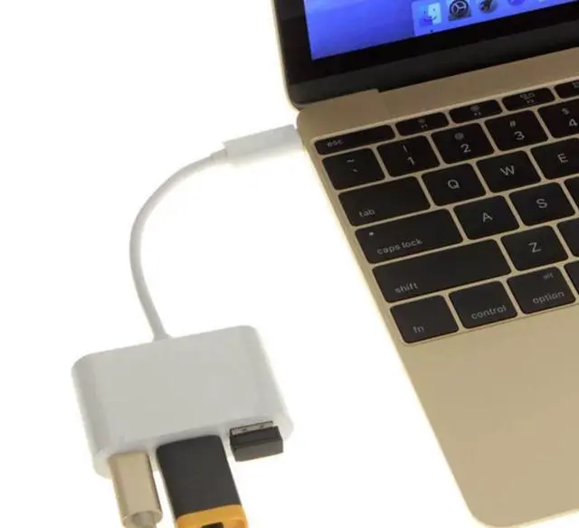 Alt view image 4 of 4 - USB-C to HDMI + USB 3.0 High-Speed Adapter Aluminum 4K@30Hz Video Converter, Extends Display & Adds USB-A Port for Laptop/Phone