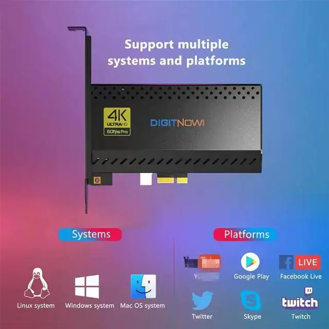 Alt view image 5 of 7 - High-Definition PCIe HDMI Video Capture Card 4K 60fps, for Gaming Streaming, Medical Ultrasound, B-Mode Imaging & Video Conferencing, Low Latency