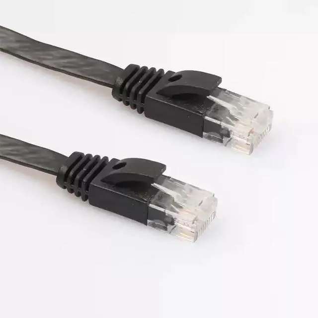 Main image of Ultra-Thin Gigabit CAT6 Pure Copper Flat Ethernet Cable Slim Network Patch Cord for High-Speed Broadband, Computer & Home/Office Use - 0.5m