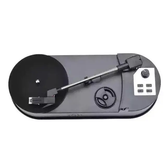 Alt view image 3 of 6 - Mini Turntable Record Player Vinyl to MP3 Converter, Portable LP Digitizer with Built-in Speaker, 33/45 RPM, Direct USB/SD Recording, No Computer Needed - ezcap613P