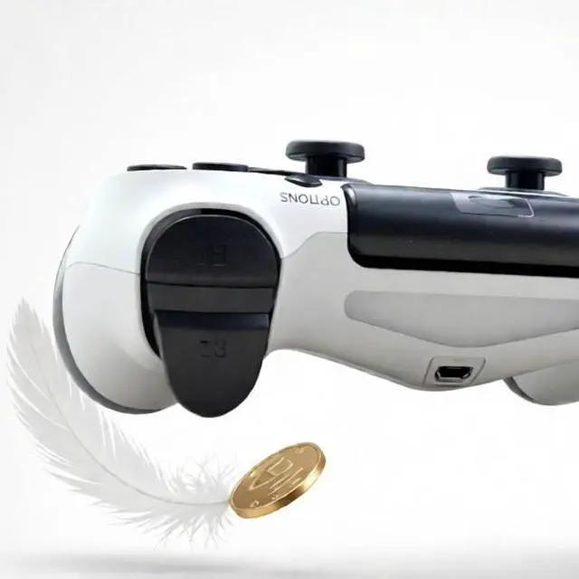 Alt view image 2 of 3 - Wireless Bluetooth P4 Gamepad with Dual Vibration and 6-Axis Gyro Compatible with PS4/PS4 Slim/Pro and PC, Ergonomic Controller for Gaming