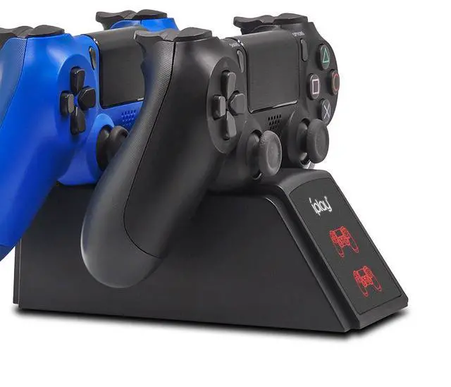 Alt view image 5 of 6 - Dual Charging Station for PS4 Controller 2-Slot Gamepad Charger Dock, Compatible with PS4/PS4 Slim/PS4 Pro, with LED Indicator- black