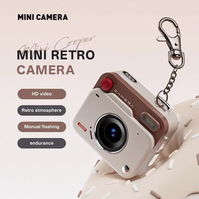 Alt view image 2 of 7 - Retro Mini CCD Digital Camera Compact Vintage Style, HD Photo & Video, Pocket-Sized for Students / Campus / Travel / Vlog