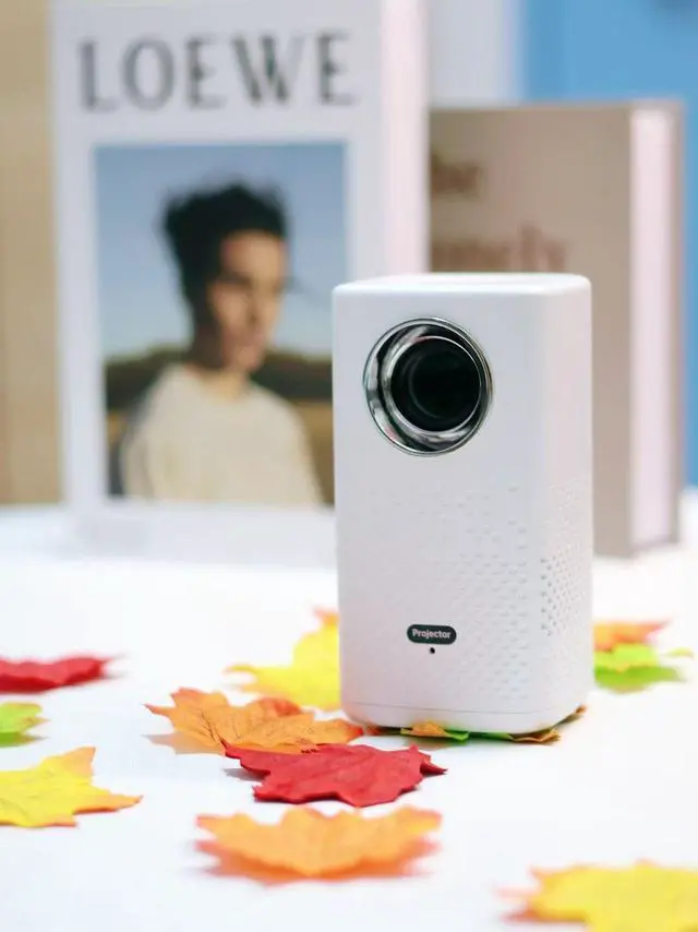 Alt view image 5 of 7 - Rechargeable Battery-Powered Mini Projector 4K Supported, Auto Keystone Correction, WiFi & Bluetooth, Compact Portable for Home Theater, Camping & Travel