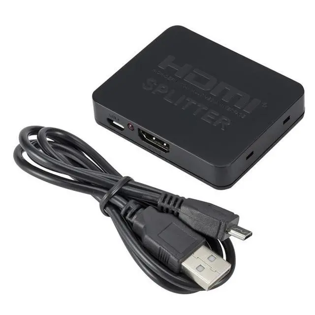 Alt view image 6 of 6 - HDMI Splitter 1 in 2 Out 4K 2K UHD Video Distributor, One Input to Dual Outputs, Supports 3D, for HDTV / Monitor / Projector