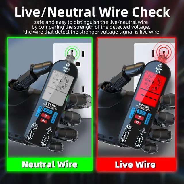 Alt view image 4 of 6 - Rechargeable Smart Pen-Type Multimeter Auto-Ranging, NCV Non-Contact Voltage Detection, 520V AC/DC, Capacitance/Resistance/Diode/Continuity Test - A1X
