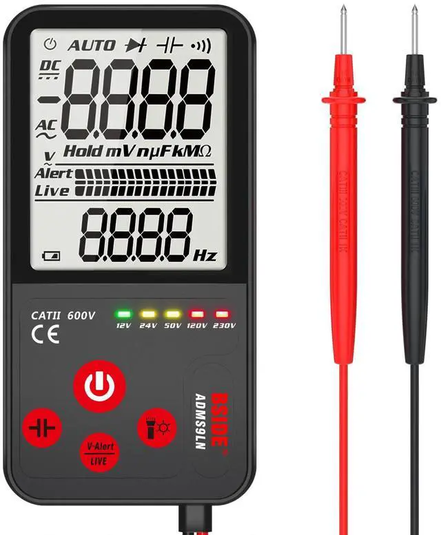 Main image of Large Screen Intelligent Auto-Ranging Digital Multimeter Ultra-Slim Design, Smart Identification Technology, True RMS & Non-Contact Voltage Detection - ADMS9LN