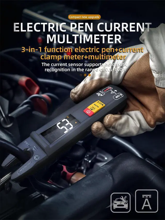 Alt view image 5 of 7 - High-Precision U-Type Fork Clamp Meter Smart AC/DC Ammeter, Auto-Ranging Digital Multimeter with True-RMS, NCV Voltage Detection & Phase/Live Wire Test
