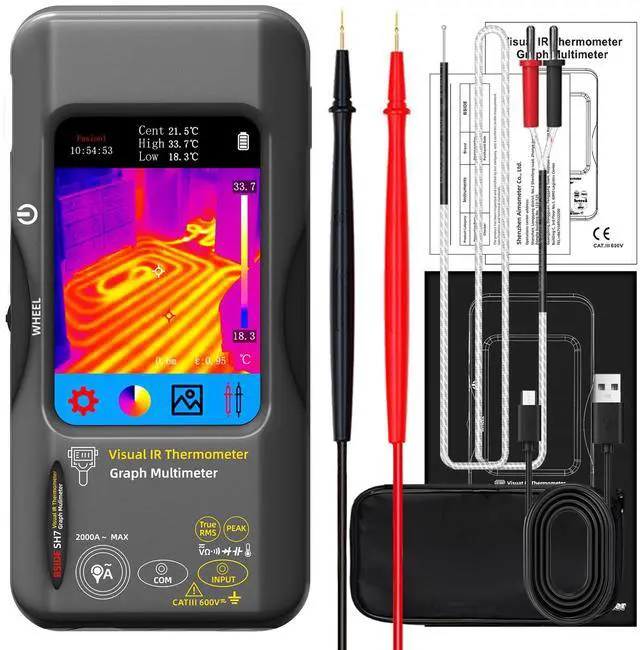 Main image of SH7 Thermal Imaging Multimeter Handheld Touchscreen High-Precision Thermometer for Electrical / Home Renovation / Floor Heating Detection