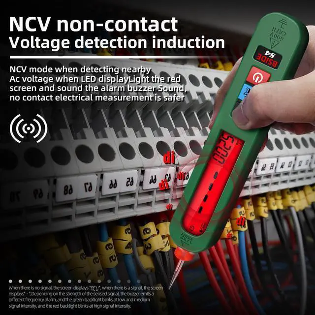 Alt view image 6 of 7 - Rechargeable Electric Test Pen S4X Induction AC Voltage Tester, Non-Contact Sensing, Breakpoint Detection, with LED Illumination - S4