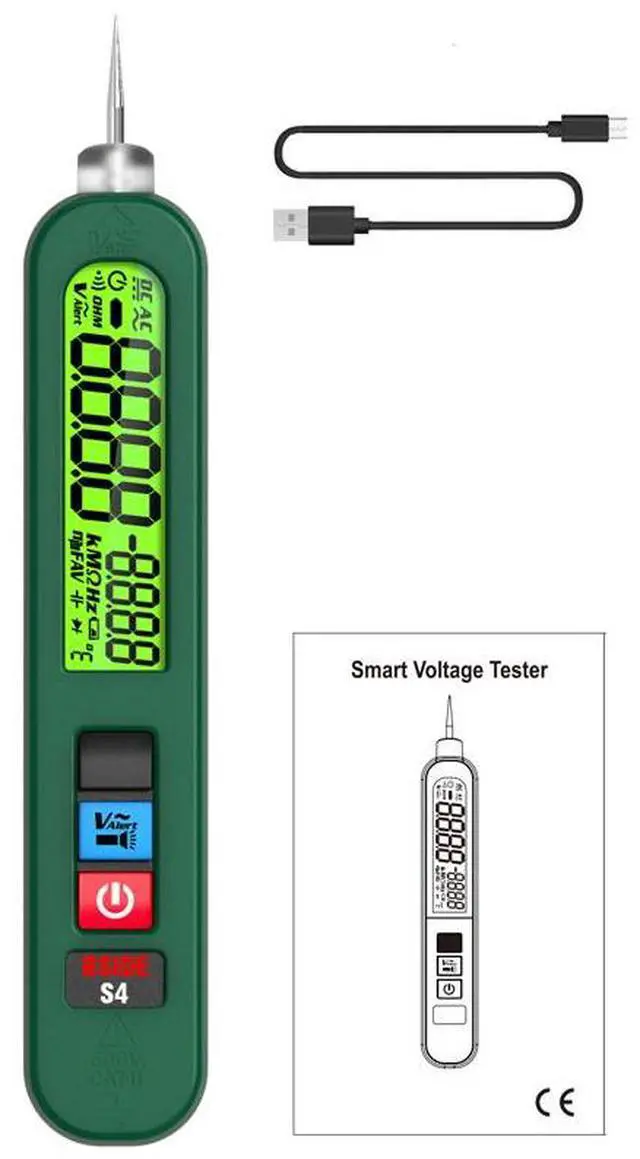 Main image of Rechargeable Electric Test Pen S4X Induction AC Voltage Tester, Non-Contact Sensing, Breakpoint Detection, with LED Illumination - S4
