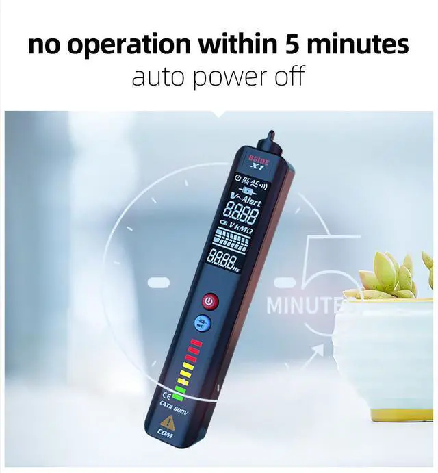 Alt view image 3 of 6 - X1A Smart Pen-Type Digital Multimeter Auto-Ranging Voltage/Resistance/Capacitance/Frequency Tester, NCV Non-Contact Detection, EBTN Display & Flashlight