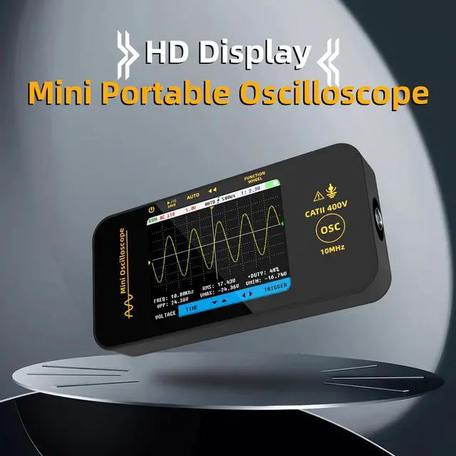 Alt view image 3 of 7 - OT3 10MHz Portable Digital Oscilloscope Single-Channel Mini Tablet Scope, 48MSa/s Real-Time Sampling, 3.2" TFT Screen, USB-C Rechargeable, for Automotive/Field/DIY Repair