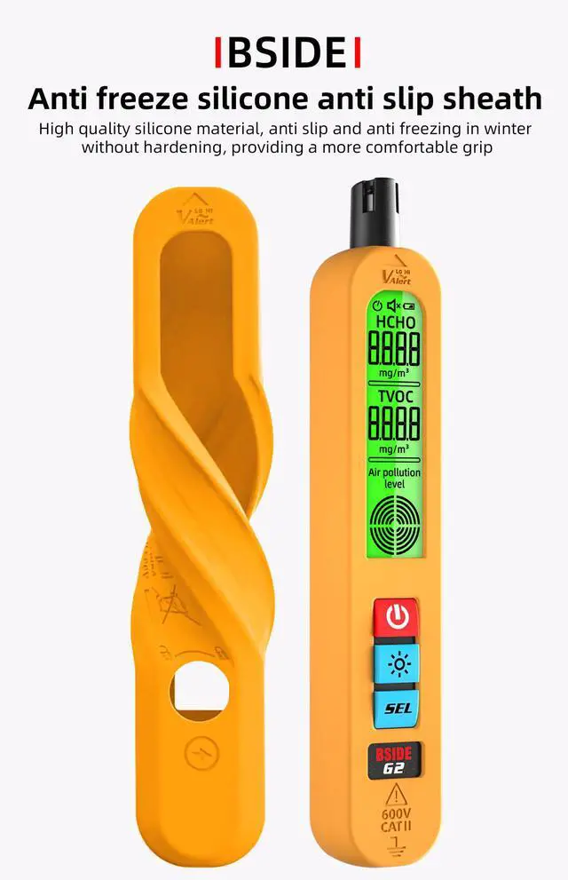 Alt view image 6 of 6 - G2 Air Quality Meter Rechargeable HCHO/TVOC Detector with Visual & Audible Alarm, Carrying Bag for Home/Office/Furniture Inspection