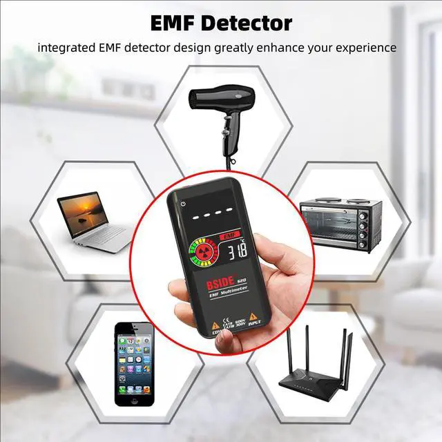 Alt view image 3 of 7 - S20 Intelligent Tester with Electromagnetic Radiation Detection 3.5" Color LCD, AC/DC Voltage, Resistance, Capacitance, Frequency, Diode, Continuity Test