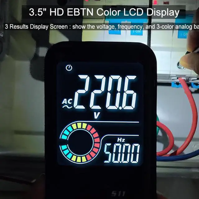 Alt view image 5 of 7 - S20 Intelligent Tester with Electromagnetic Radiation Detection 3.5" Color LCD, AC/DC Voltage, Resistance, Capacitance, Frequency, Diode, Continuity Test