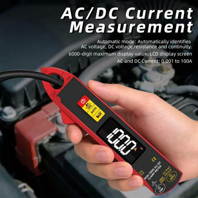 Alt view image 3 of 7 - High-Precision Smart Clamp Meter UX1 AC/DC 100A Current Tester, True RMS, Auto-Ranging, Rechargeable Fork-Type Clamp Multimeter