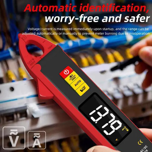 Alt view image 2 of 7 - High-Precision Smart Clamp Meter UX1 AC/DC 100A Current Tester, True RMS, Auto-Ranging, Rechargeable Fork-Type Clamp Multimeter
