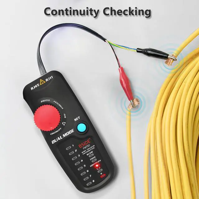 Alt view image 5 of 7 - FWT82 Dual-Mode Digital & Analog Network Cable Tracker RJ45/RJ11 Wire Tester, Anti-Interference, Line Finder & Continuity Tester for LAN/Telephone