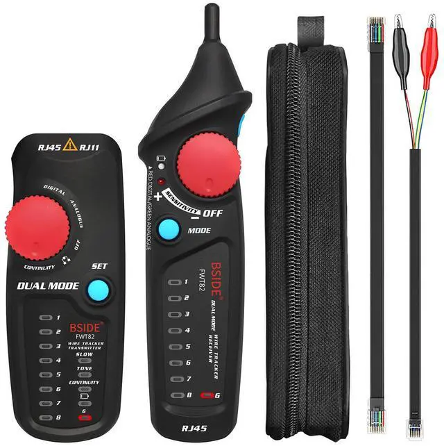Main image of FWT82 Dual-Mode Digital & Analog Network Cable Tracker RJ45/RJ11 Wire Tester, Anti-Interference, Line Finder & Continuity Tester for LAN/Telephone