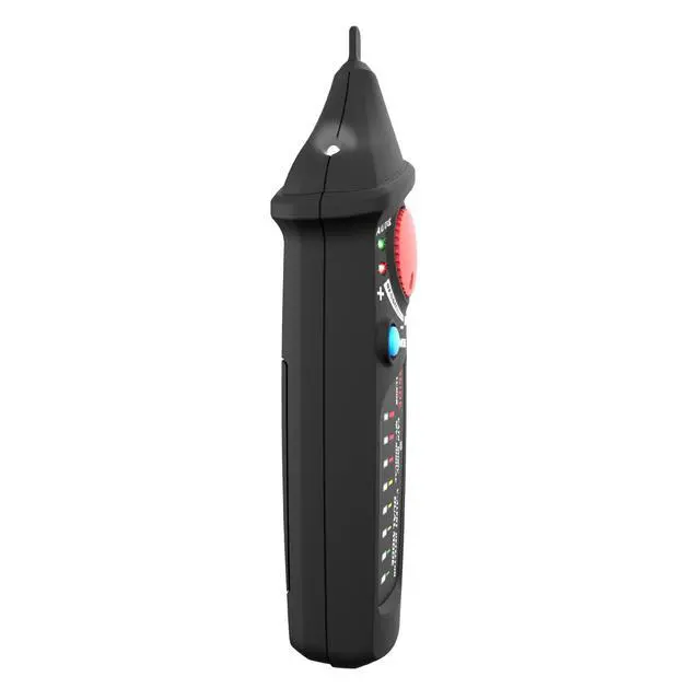 Alt view image 2 of 7 - AVD06X Smart Non-Contact Voltage Tester Pen Dual Mode (Auto/Manual), 12-1000V AC, Adjustable Sensitivity, 8 LED Indicators, Live/Neutral Wire & Breakpoint Detection