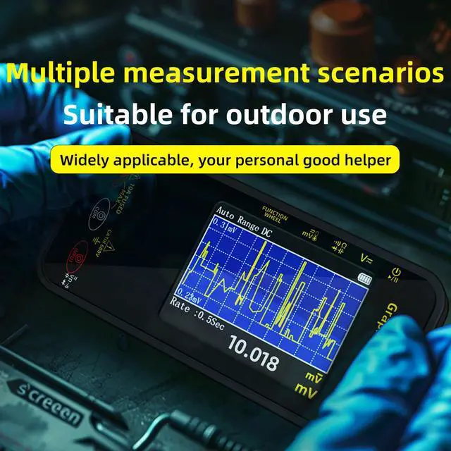Alt view image 2 of 5 - S500 High-Precision Digital Graphic Recording Multimeter 20000 Counts, Color Screen, True RMS, 1000V/10A, Data Logging Graph Mode