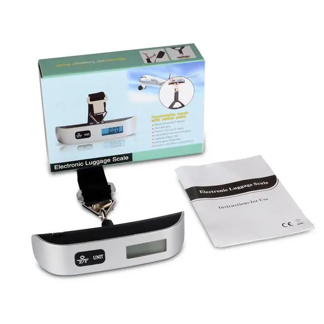 Alt view image 5 of 6 - Mini Digital Luggage Scale Portable Handheld Weight Scale with Hook, 50kg Max Capacity, LCD Backlit Display, Ideal for Suitcase/Box/Parcel Weighing
