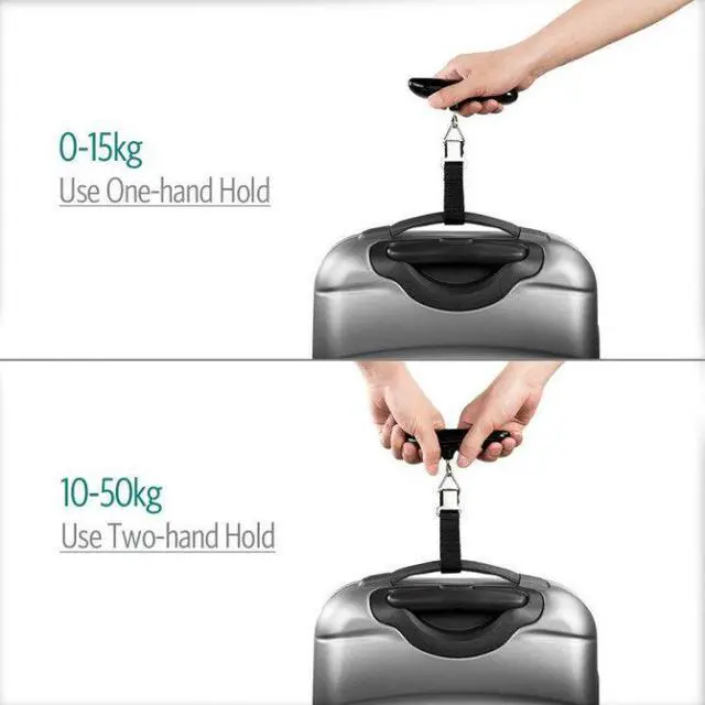 Alt view image 4 of 6 - Portable Digital Luggage Scale 50kg High-Precision Electronic Handheld Weighing Scale with LCD Display, Tare Function, for Travel, Shopping & Parcel