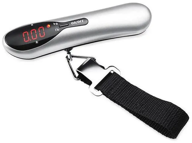 Main image of Portable Digital Luggage Scale 50kg High-Precision Electronic Handheld Weighing Scale with LCD Display, Tare Function, for Travel, Shopping & Parcel